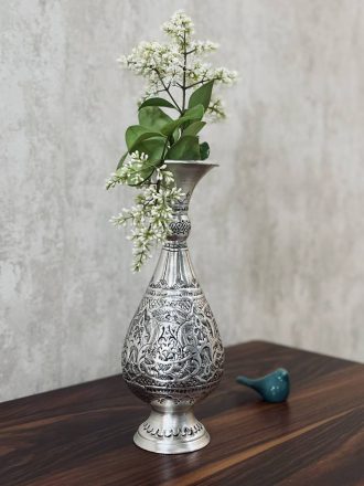 گلدان صراحی 25 آبکاری نقره اعلا